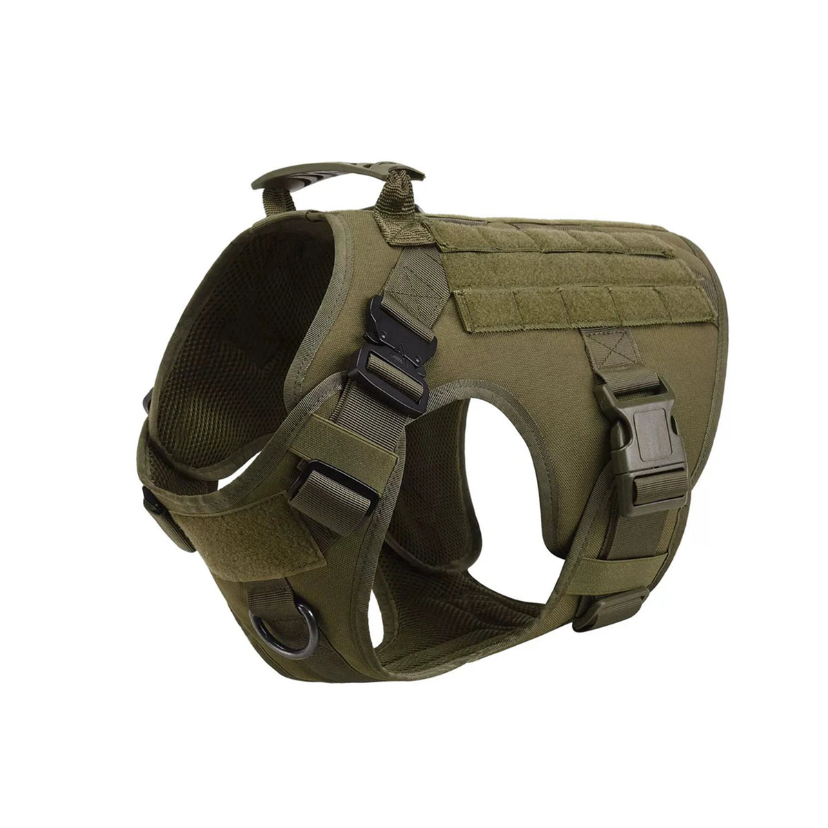 Tactical Dog Harness with Molle Pouches and Leash