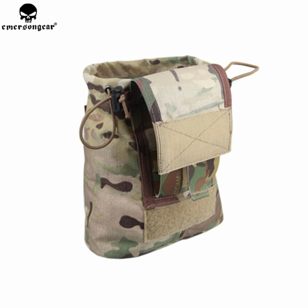 MOLLE Folding Utility Pouch in Multicam with the flap closed showing MOLLE straps