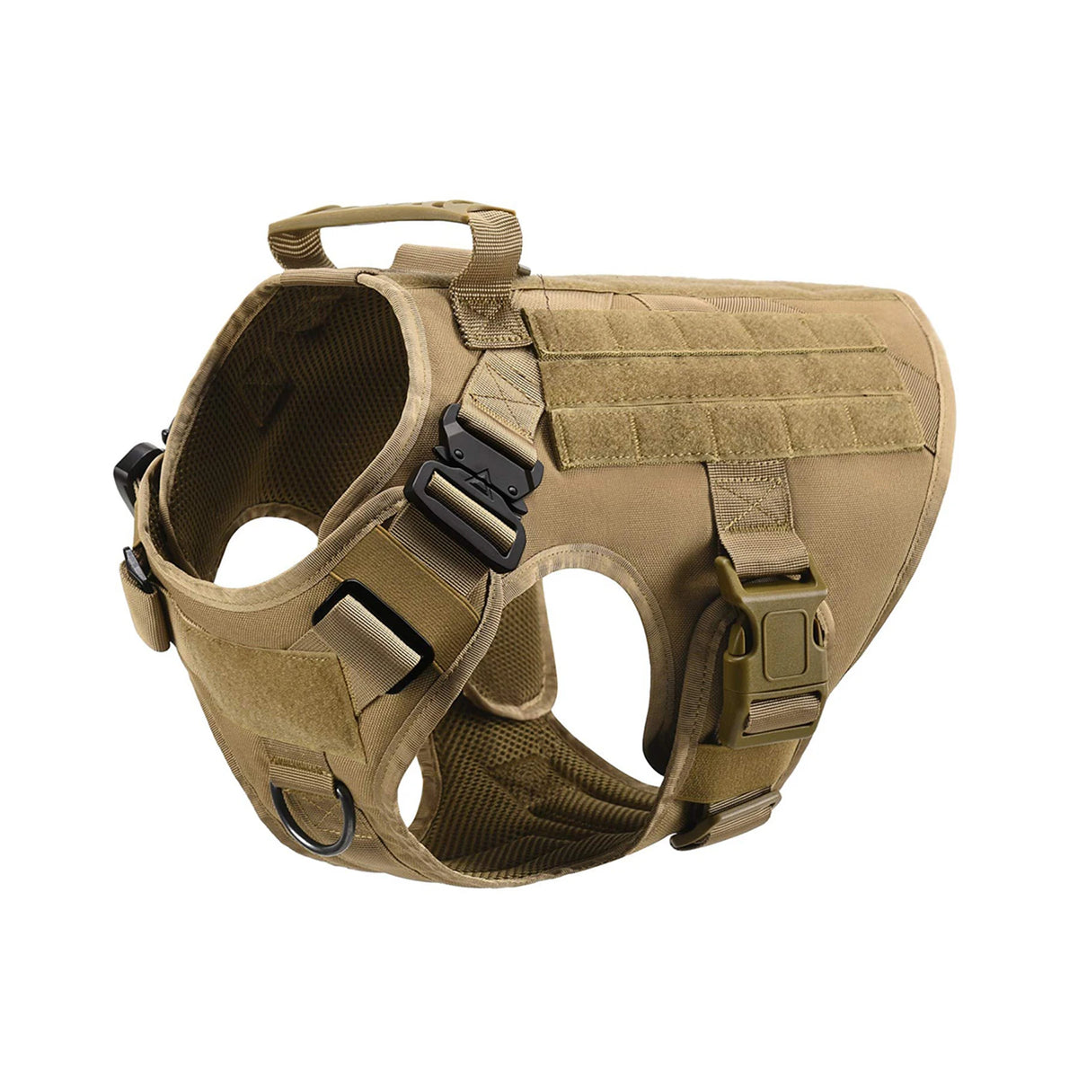 Tactical Dog Harness with Molle Pouches and Leash