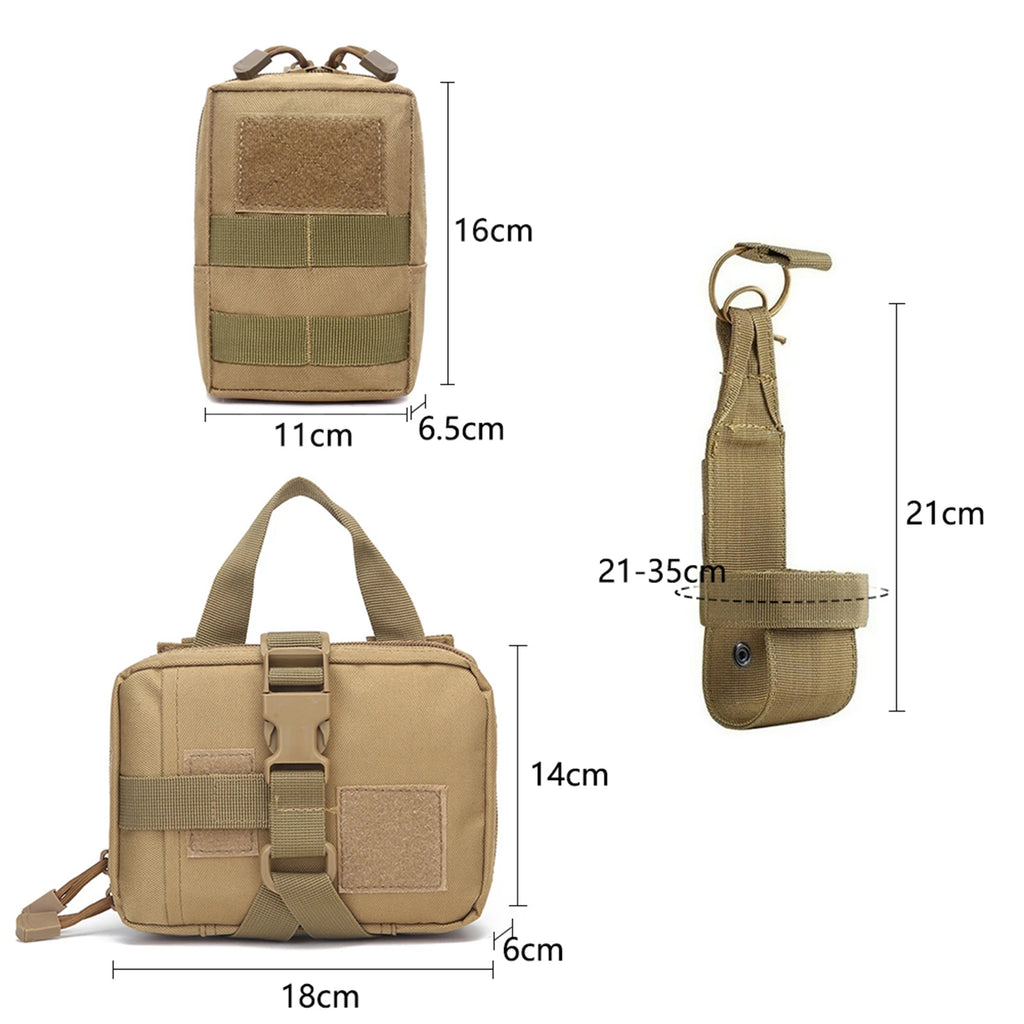 Tactical Dog Harness with Molle Pouches and Leash